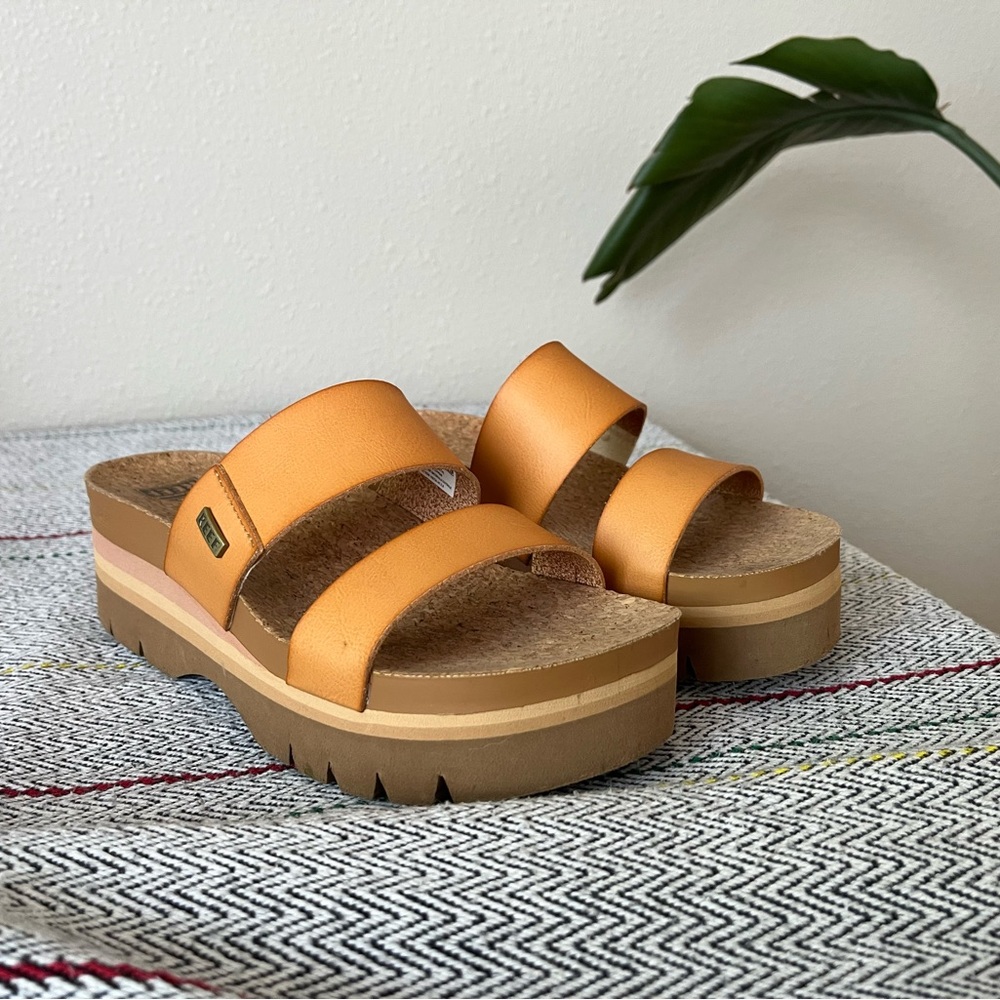 Reef Women's Orange Platform Sandals